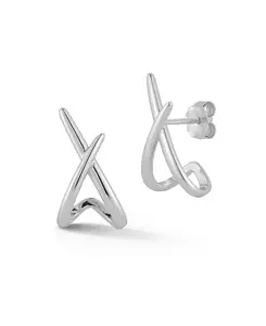 Серьги-Гвоздики из стерлингового серебра x Huggie Rachel Zoe, silver