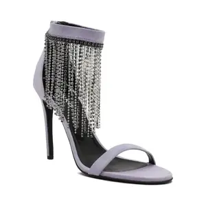 Кожаные босоножки Salome на шпильке Pinko, фиолетовый