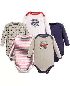 Детские комбинезоны для мальчиков из мягкого хлопка с длинными рукавами Luvable Friends, серебро