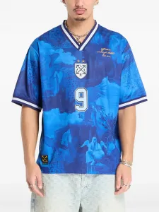 Футболка с V-образным вырезом Off-White, синий