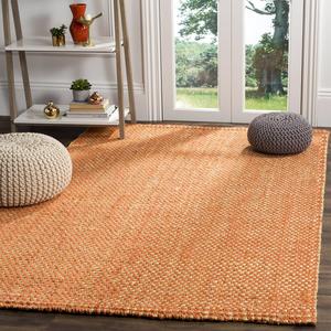Ковер SAFAVIEH, 305 x 427 см, Natural Fiber Collection, Rust & Natural, ручной работы из джута, идеален для помещений с высокой проходимостью в гостиной, спальне (NF262B)