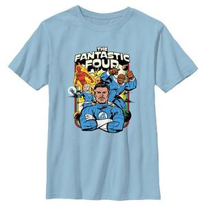 Футболка с принтом Fantastic Four для мальчиков 8-20 Marvel