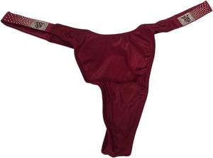 Victoria's Secret Very Sexy стринги с гладкой посадкой и ремешками, украшенными россыпью стразов, цвет Red New, Red Shine