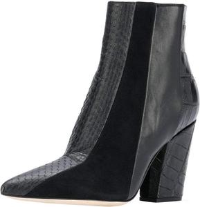 Женские ботильоны FSJ с округлым носком, массивным каблуком, ручной работы, элегантные повседневные сапожки для женщин, повседневная носка, размер 4-15 US, Black Animal Print