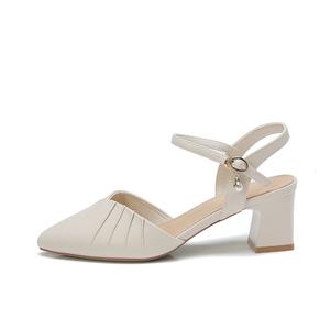 Блок-каблук Высокие каблуки 6 см Женские TOMAY, Бежевый