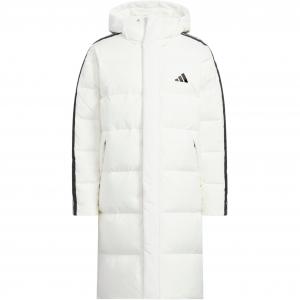 Adidas Мужская пуховая куртка цвета экрю с капюшоном, средней высоты