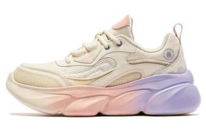 Кроссовки женские с низким верхом бежевый/фиолетовый/розовый Qiaodan