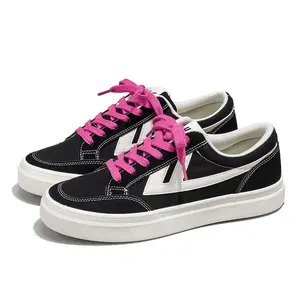 Скользоустойчивые, износостойкие, дышащие низкие скейтерские кеды мужские WARRIOR, черный