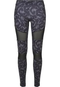 Леггинсы Urban Classics Tech Mesh Aop, черный пейсли