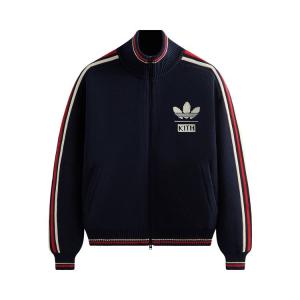 Куртка Kith For Adidas Football Knit Full Zip Jacket  'Legend Ink', синий