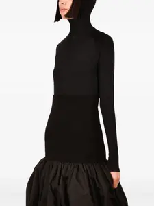 Боди Bamboo с длинными рукавами и капюшоном Ioana Ciolacu, черный