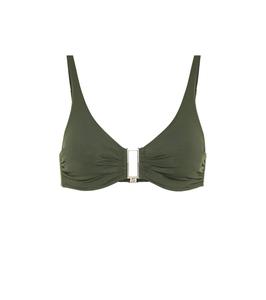 Полосатый верх бикини Bel Air Melissa Odabash, хаки