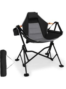 COSTWAY Складной кемпинговый стул черного цвета