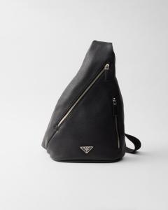 Кожаная сумка Prada Cross, черный