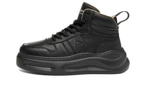 Мужские нескользящие высокие кроссовки для скейтбординга HLA, Black