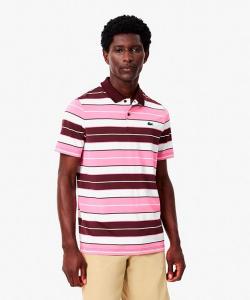 Футболка-поло Ultra Dry с защитой от УФ-излучения UPF50+, в многоцветную полоску.
