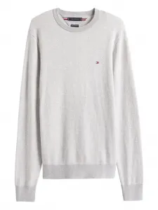 Джемпер с круглым вырезом и елочным узором Tommy Hilfiger, серый