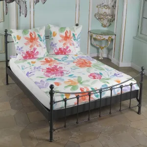 Постельное белье Dream Sleep Mako Satin Florina 2 разноцветное 135x200 см + 80x80 см Traumschlaf