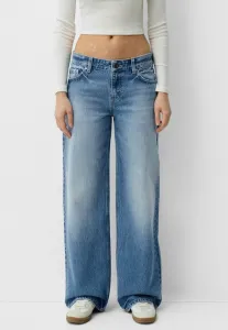 Джинсы свободного кроя в стиле бойфренд Bershka, Blue Grey