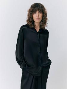 Атласная рубашка элли Ghost, черный