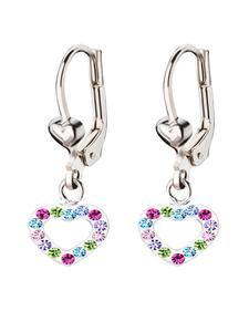 Schmuck23 Серебряные серьги в форме сердца, 925 пробы, 0,7 см x 0,8 см