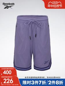 Шорты Reebok на шнуровке, фиолетовый