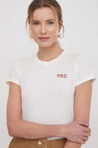 Хлопковая футболка Polo Ralph Lauren, бежевый