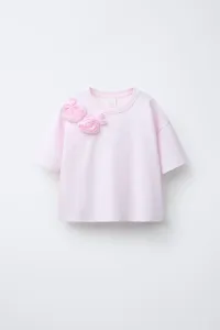 Zara Футболка с цветами из органзы