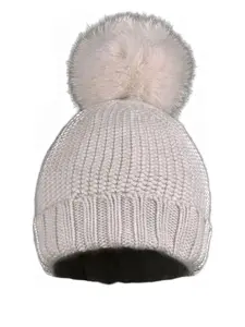 Шапка-бини с помпонами Moorer, нейтральный
