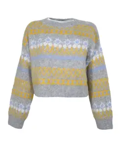 Женский свитер с круглым вырезом из шерстяной смеси Hugo, мультиколор