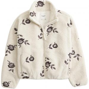 Куртка с бархатистой текстурой Women's Abercrombie＆Fitch, бежевый