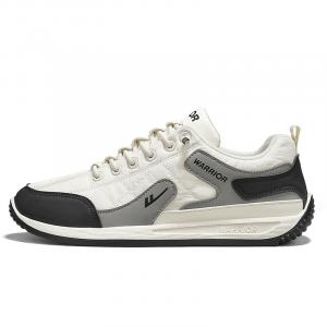 Повседневные кроссовки мужские низкие черные WARRIOR, бежево-серо-черные