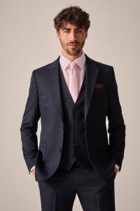 Фактурный костюм: куртка Next, синий