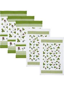 Набор из 5 кухонных полотенец с рисунком в виде клеверного листа  Erwin Müller, Kleeblatt