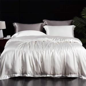 Orose Комплект постельного белья Orose шелковый 25 momme плотный классический стиль премиум White