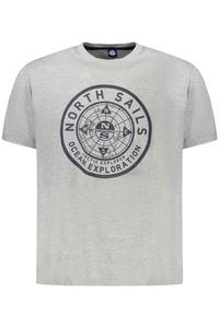 Футболка мужская North Sails хлопковая с фирменным принтом, серый