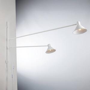 Настенный светильник Luce Ambiente e Design Duetto, алюминий / опаловое стекло - 2 лампы - белый