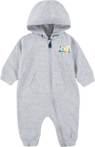 Комбинезон Levi's унисекс для малышей с длинными рукавами и капюшоном, Light Grey Heather