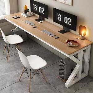 Игровой стол Zhenyanxuan 140x60x75 см, прямоугольный, для компьютера, светлый орех и белая рама