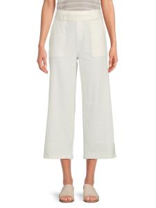 Широкие брюки из хлопка и спандекса Andrew Marc, белый