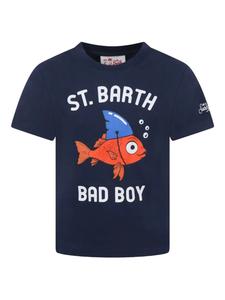 Футболка MC2 Saint Barth Kids с принтом Bad Boy, синий