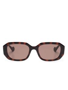 Gucci Eyewear солнцезащитные очки в геометричной оправе, коричневый