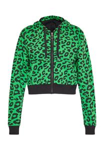 Худи на молнии Swirly, зеленый