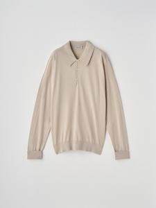 Классическая хлопковая трикотажная рубашка-поло с длинными рукавами | FINCHLEY | 30 г, свободный крой