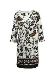 Платье с круглым вырезом и уникальным принтом Madeleine, мультиколор