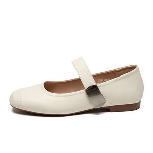 ZHR Туфли Мэри Джейн женские, абрикосовые, бежевые, серебристые