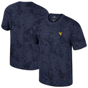 Мужская футболка navy с принтом west virginia mountaineers floral Colosseum