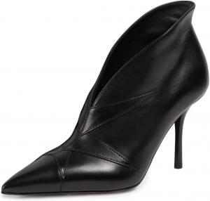 Женские элегантные ботильоны Pazzion с заостренным носком, высоким каблуком и V-образным вырезом, на шпильке, осенние короткие ботинки, стильные для работы, бизнеса и вечеринок, размеры 4-16 US, Black