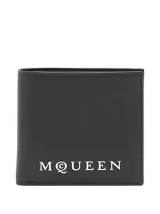Кошелек с тисненым логотипом Alexander McQueen, черный