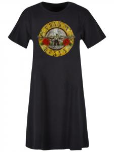 Короткое платье F4NT4STIC T-Shirt Kleid Guns 'n' Roses Vintage Logo Black, черный